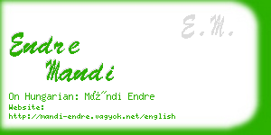 endre mandi business card